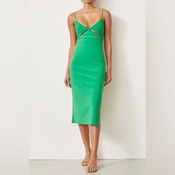 green emerald velvet dress Bec + Bridge main image 1